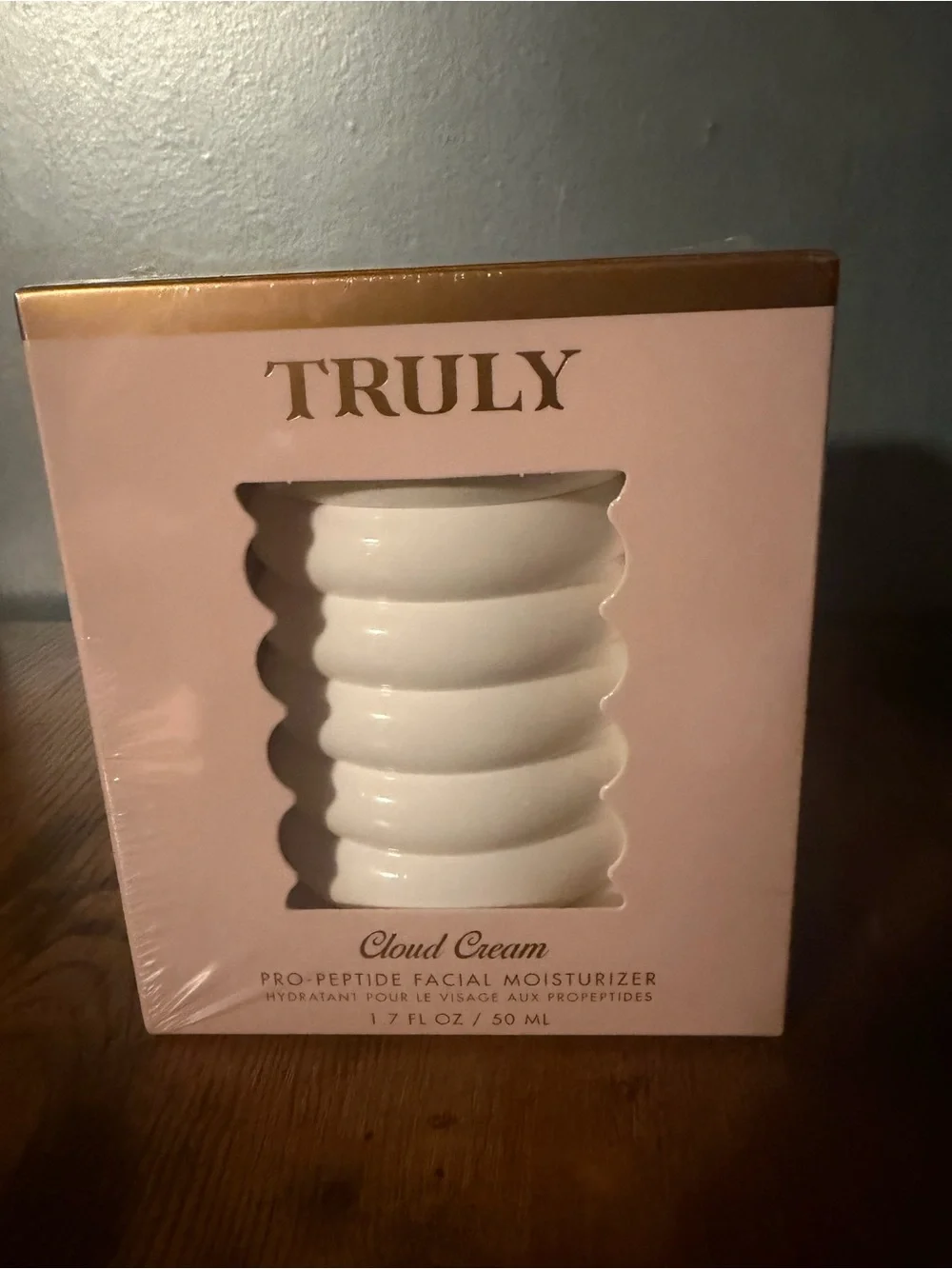 TRULY Cloud Cream Pro-Peptide Moisturizer - Pink & White with Gold Accents
